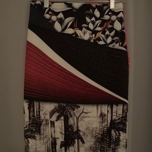 Clover Canyon neoprene printed pencil skirt